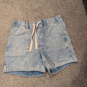 GAP Light Blue Jean Shorts with Drawstring Small Tall